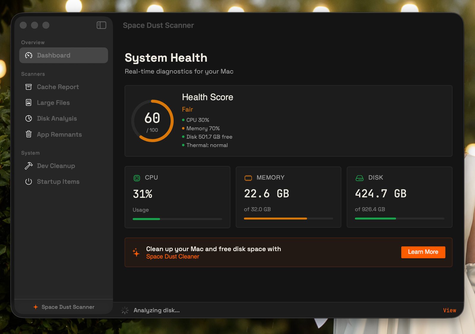 Space Dust Scanner screenshot